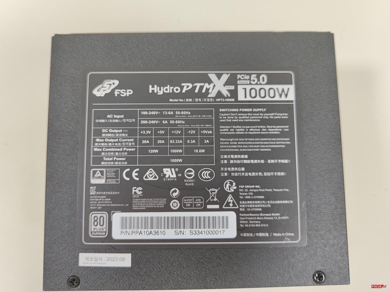 test Hydro PTM X PRO ATX3.0(PCIe5.0) 1000W, recenzja Hydro PTM X PRO ATX3.0(PCIe5.0) 1000W, opinia Hydro PTM X PRO ATX3.0(PCIe5.0) 1000W